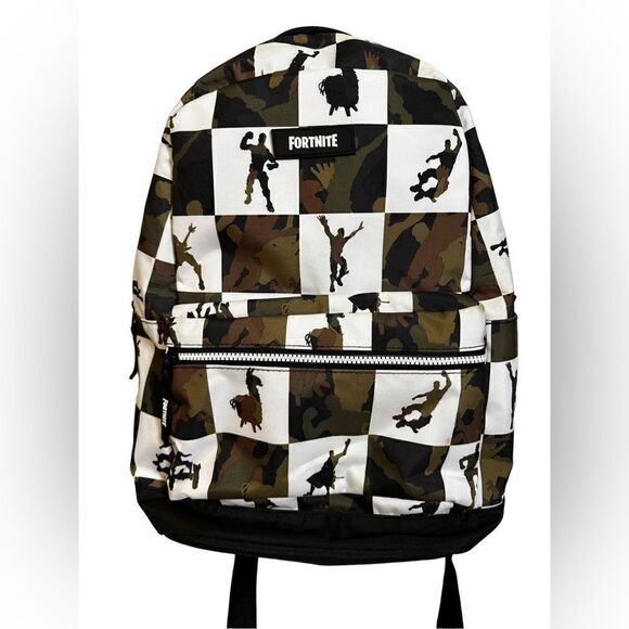 Other - Fortnite EUC black, white, army green checked  backpack no flaws